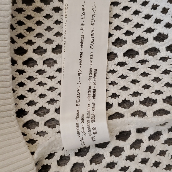 Zara White Crochet Vest size Medium - Picture 8 of 10